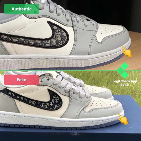 jordan dior original vs fake|dior jordan 1 low false.